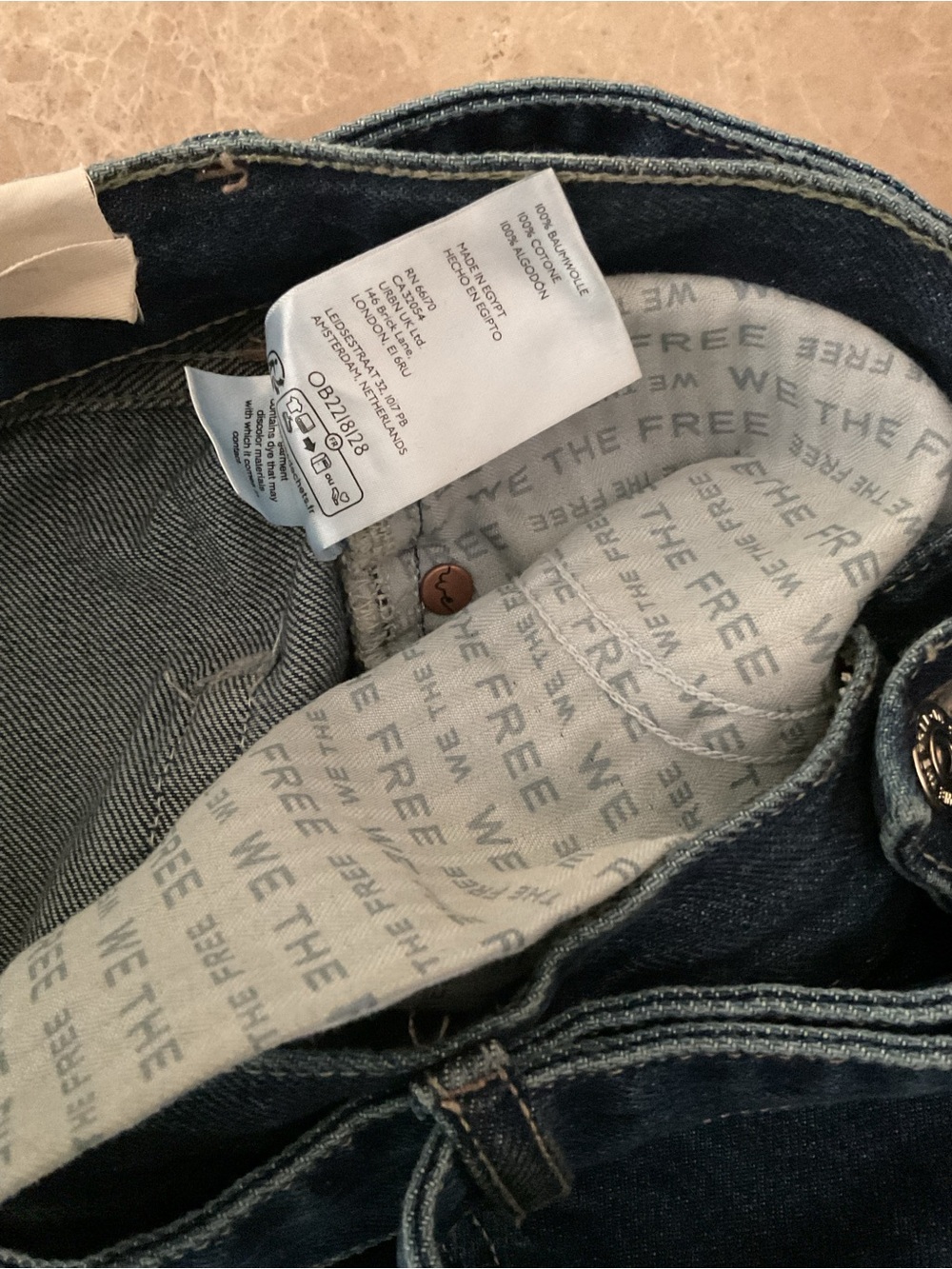 We The Free East Bay Cuffed straight Jeans Sz 28 denim pants - Picture 16 of 16